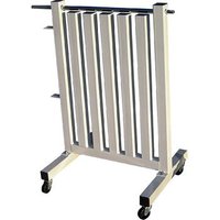 Soporte para Pesas de Vinilo con Ruedas y Barra