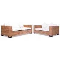 Conjunto de Sofás Vidaxl de Ratán Natural