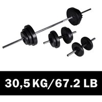 Juego de barras y mancuernas Vidaxl 30.5kg