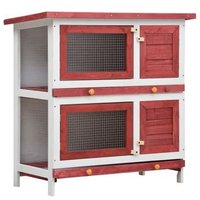 Jaula para Conejos con 4 Puertas de Madera
