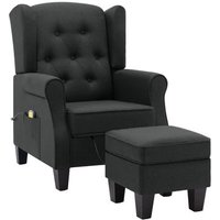 Sillón de Masaje con Reposapiés Tela Vidaxl