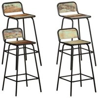 Rogal Taburetes de Cocina Madera Maciza Reciclada 4 Unidades