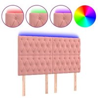 Cabecero con Luces LED Terciopelo 144x7x118/128 cm Vidaxl