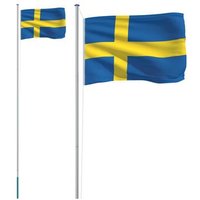Bandera de Suecia de Aluminio Vidaxl 6,23 m