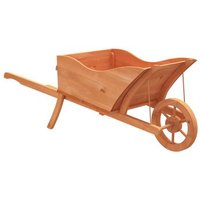 Jardinera con forma de carretilla de abeto, 128x45,5x43cm, Vidaxl