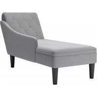 Tumbona de Tela con Almohada y Reposabrazos