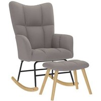 Sillón Mecedora con Taburete de Tela