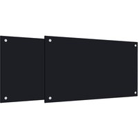 Salpicaderos de Cocina 2 Uds Vidrio Templado 70x50 Cm