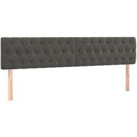 Pack 2 Uds Cabeceros Cama Terciopelo Gris Oscuro Panel 100x7x78/88 Cm Cfw373213
