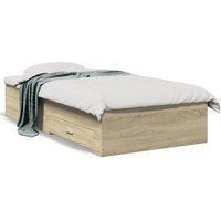 Cama Individual con Cajones 100x200 Cm Roble Sonoma