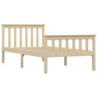 Cama Individual de Madera Maciza de Pino Clara 100x200 cm (CFW208978)