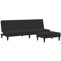 Sofá Cama 2 Plazas Terciopelo Negro CFW94474