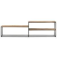 Mueble de TV de madera maciza de mango rugosa 180x30x50 cm