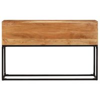 Mesa Auxiliar De Madera Maciza De Acacia 120x30x75 Cm