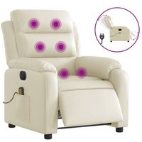 Sillón de Masaje Reclinable Eléctrico de Cuero Sintético