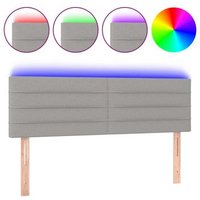 Cabecero de tela con LED (144x5x78/88 cm)