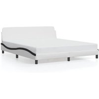 Estructura de Cama con Cabecero de Cuero Sintético