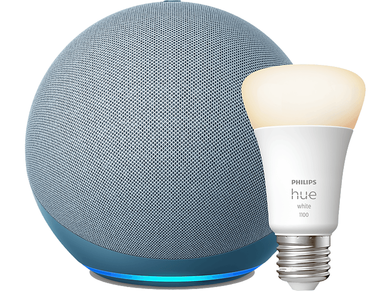Echo (4ª Gen) Altavoz inteligente con Alexa + Bombilla Philips Hue E27 Luz Blanca