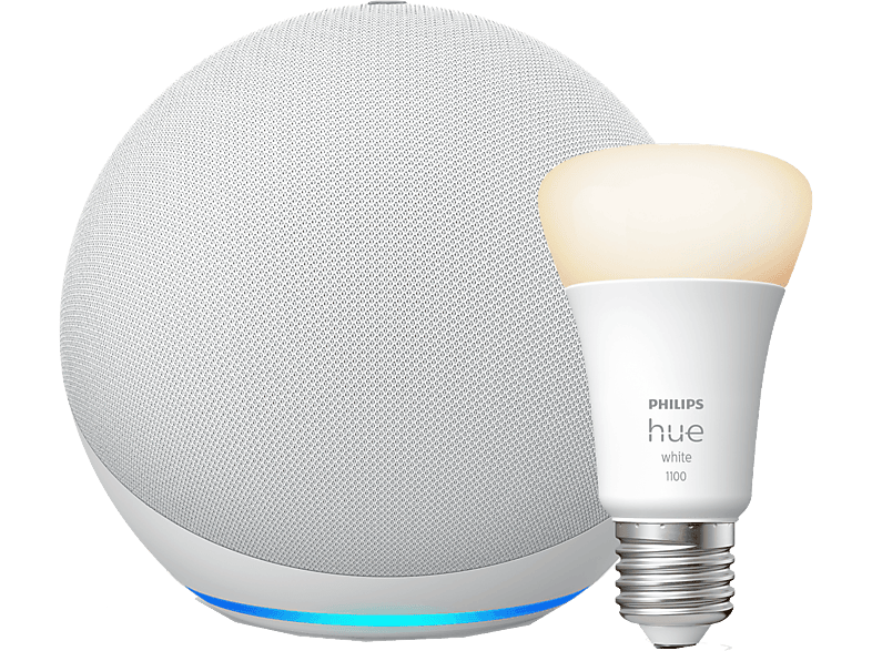 Echo (4th Gen) Altavoz Inteligente con Alexa y Bombilla Philips Hue LED E27