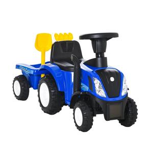 Correpasillos Tractor con remolque y herramientas Azul
