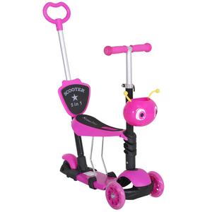 Homcom Patinete Scooter con Asiento Ajustable