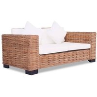 Juego de Sofás con Cojines 2 Piezas de Ratán Natural