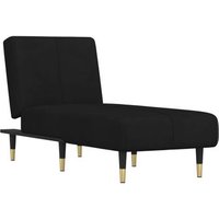 Sofá Diván de Terciopelo Negro