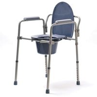 Asiento de inodoro plegable y regulable en altura