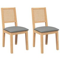 Pack 2 Sillas de Comedor y Cocina con Cojines de Madera Maciza