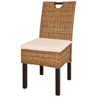 Sillas de Comedor Ratán Kubu y Madera de Mango (4 Unidades)