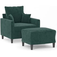 Sillón Moderno con Taburete, Terciopelo