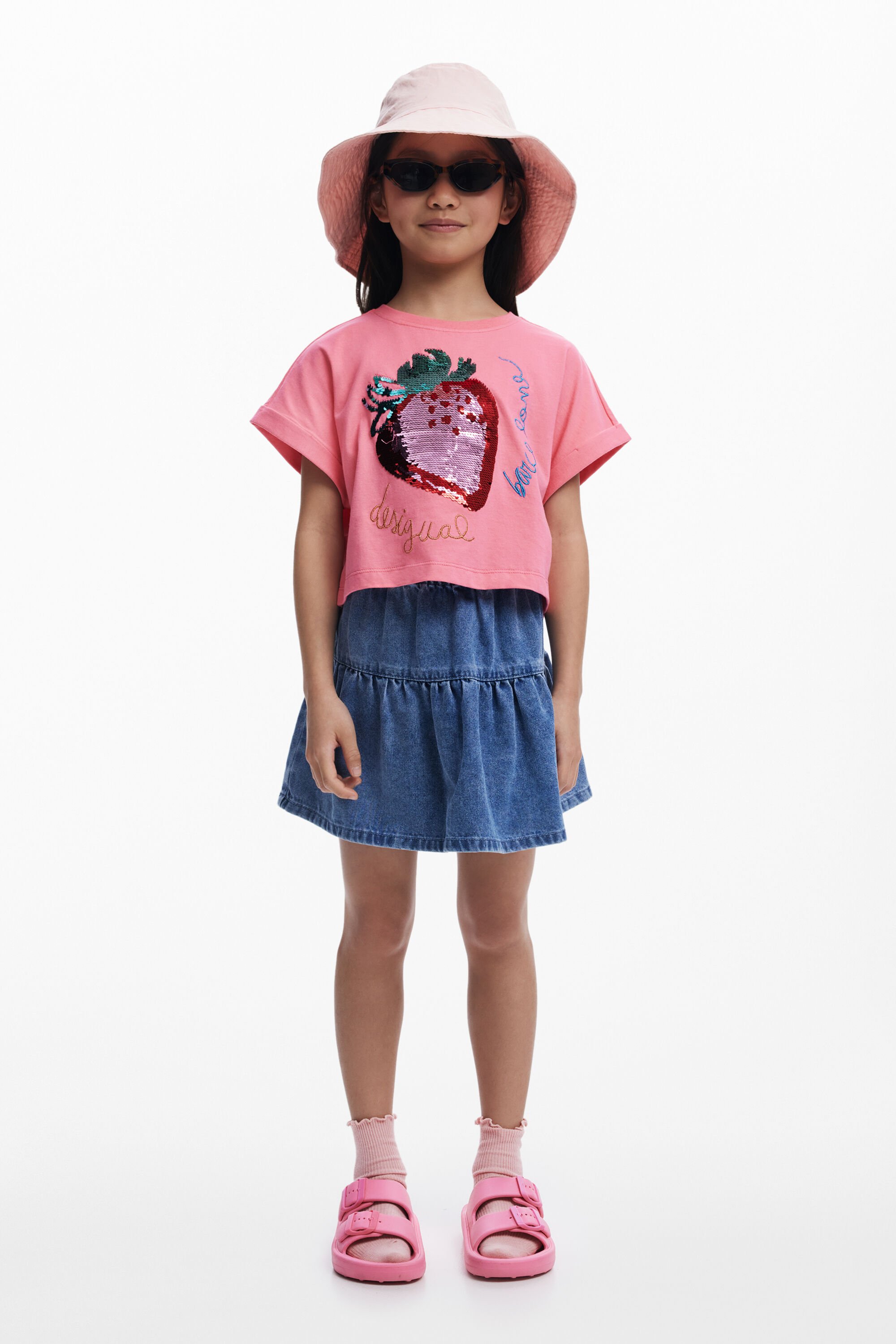 Minifalda Vaquera Desigual Cerezas