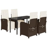 Set Comedor de Jardín 5 Piezas Ratán Vidaxl
