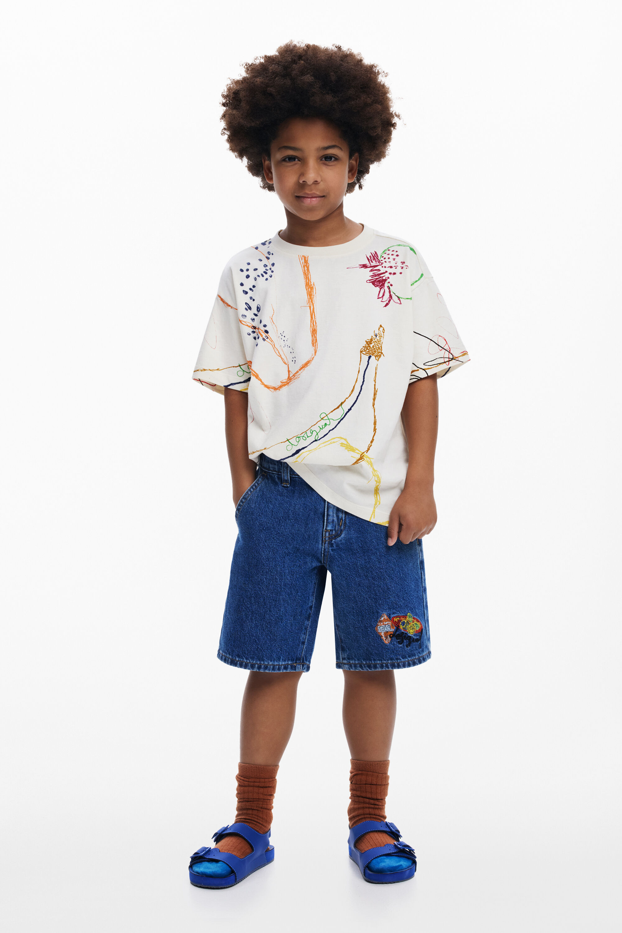 Desigual Bermuda Vaquera Hombre