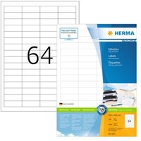 Etiquetas Permanentes A4 Herma 100 Hojas 48,3x16,9 Mm