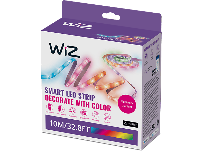 Tira LED WiZ RGBIC 10M Multicolor