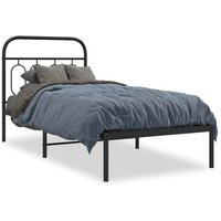 Cama Individual Metálica con Cabecero 90x190 Cm