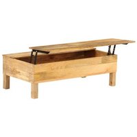 Mesa de Centro de Madera de Mango Maciza 110x55x35 cm
