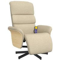 Sillón Reclinable De Masaje Con Reposapiés Tela Cfw188633