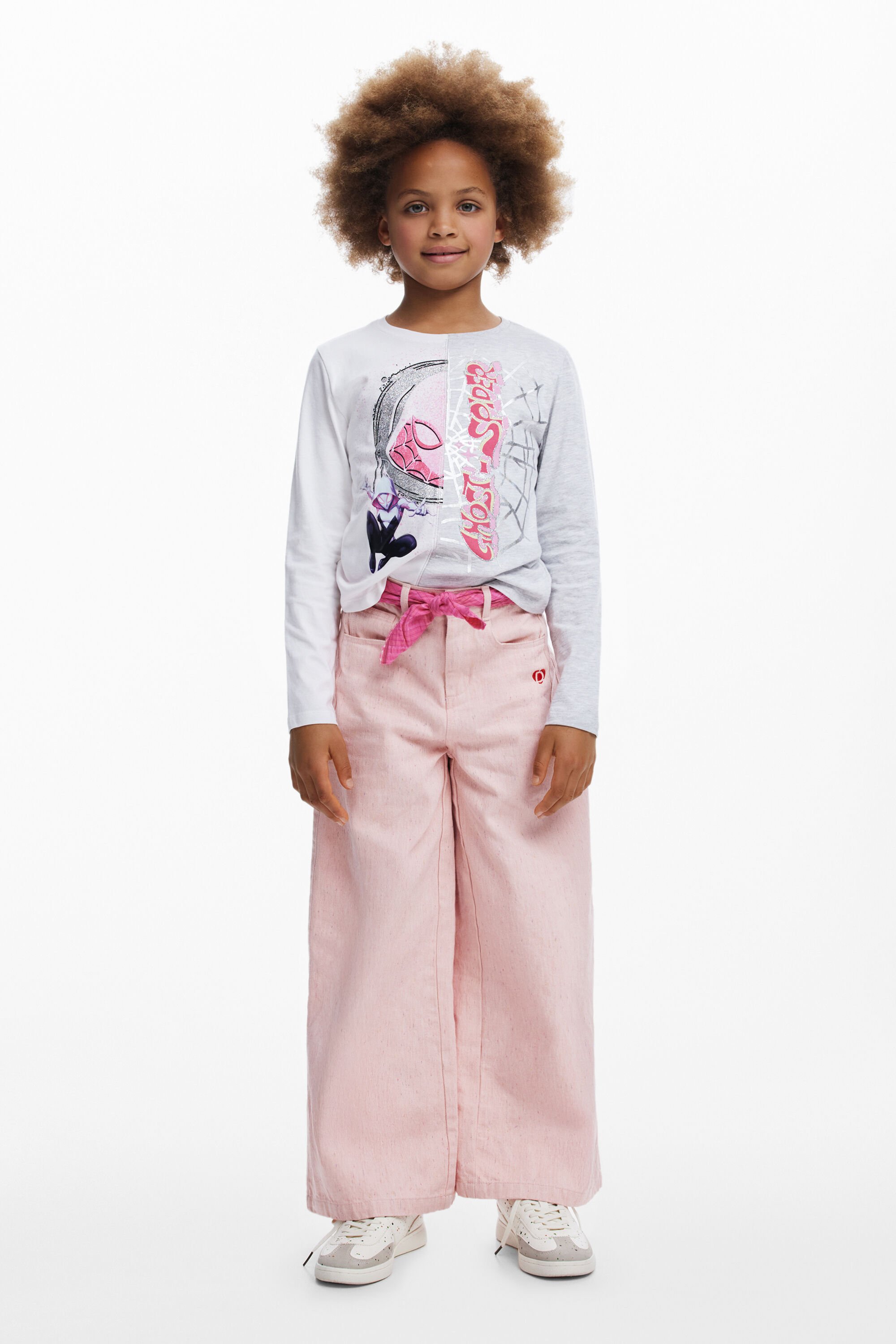 Pantalón Wide Jaspeado Desigual para Mujer