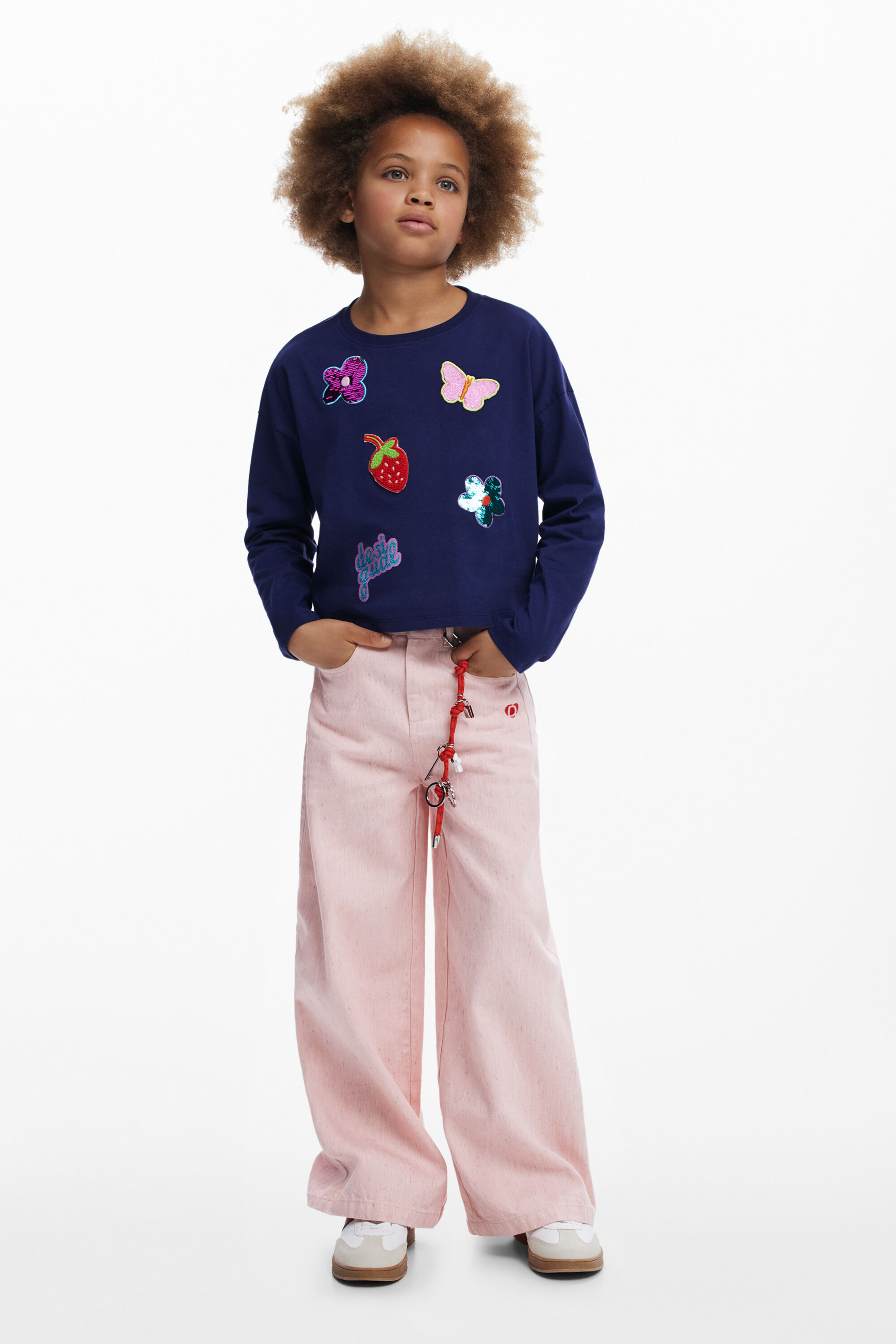 Desigual Camiseta con apliques