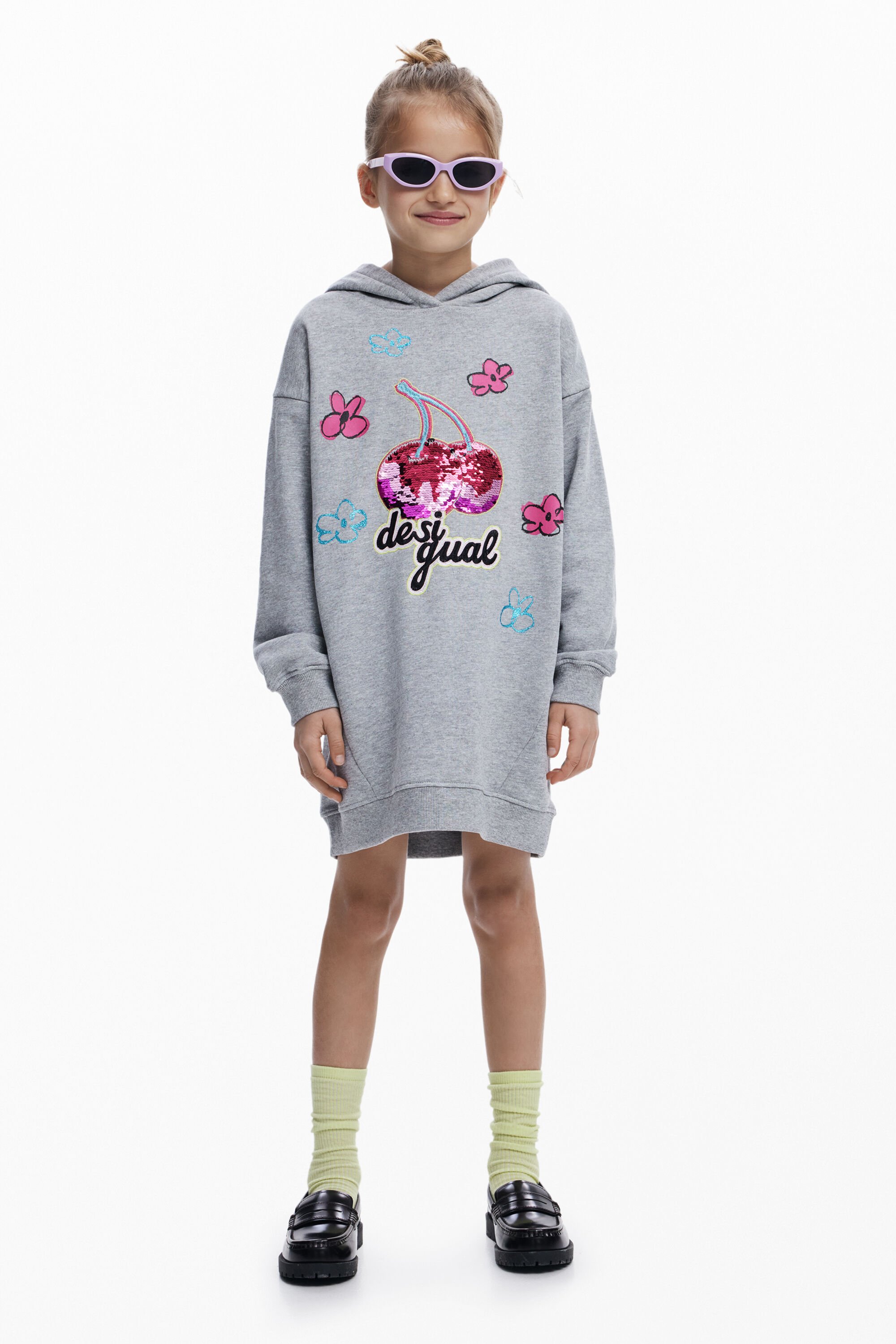 Vestido con capucha y cerezas Desigual para mujer