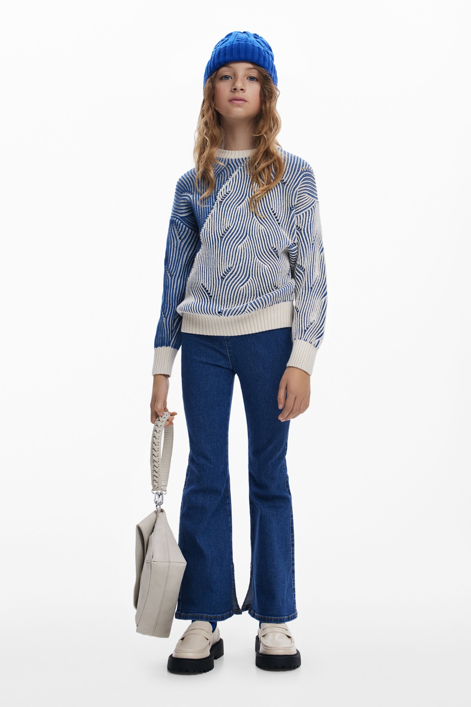 Jersey Desigual con textura de rayas