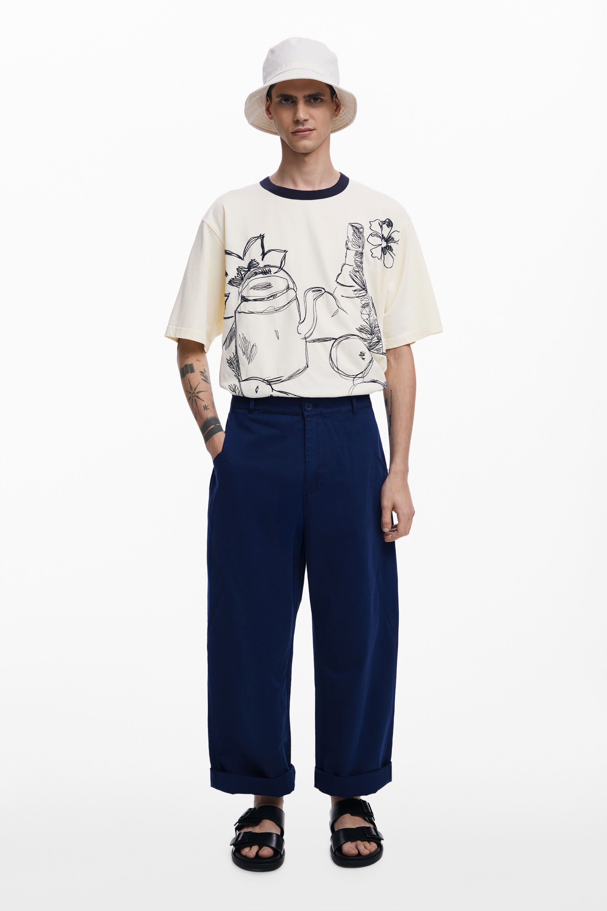 Desigual Pantalón cargo ajustable hombre