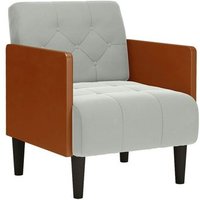 Sillón con reposabrazos de terciopelo CFW326277