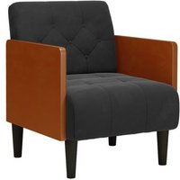 Sillón con reposabrazos de terciopelo 55 cm CFW936966