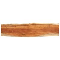 Tablero Rectangular de Madera de Acacia con Borde Vivo 160x40x3,8 Cm