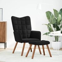 Sillón De Relax Con Reposapiés Negro