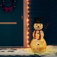 Muñeco de Nieve Decorativo Navideño LED Tela 90 Cm