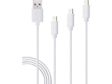 Cable USB ISY IZB-533 para Apple 3 pzas (0.6m, 1m, 2m)